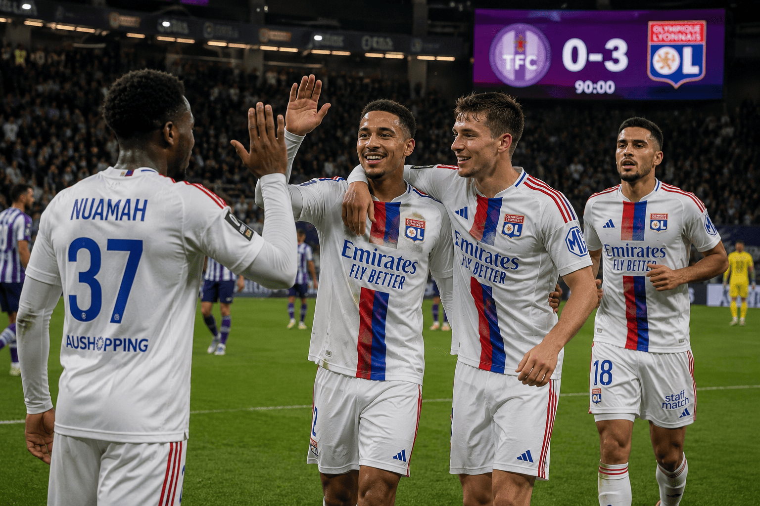 L'OL s'impose avec brio à Toulouse pour lancer sa saison de Ligue 1