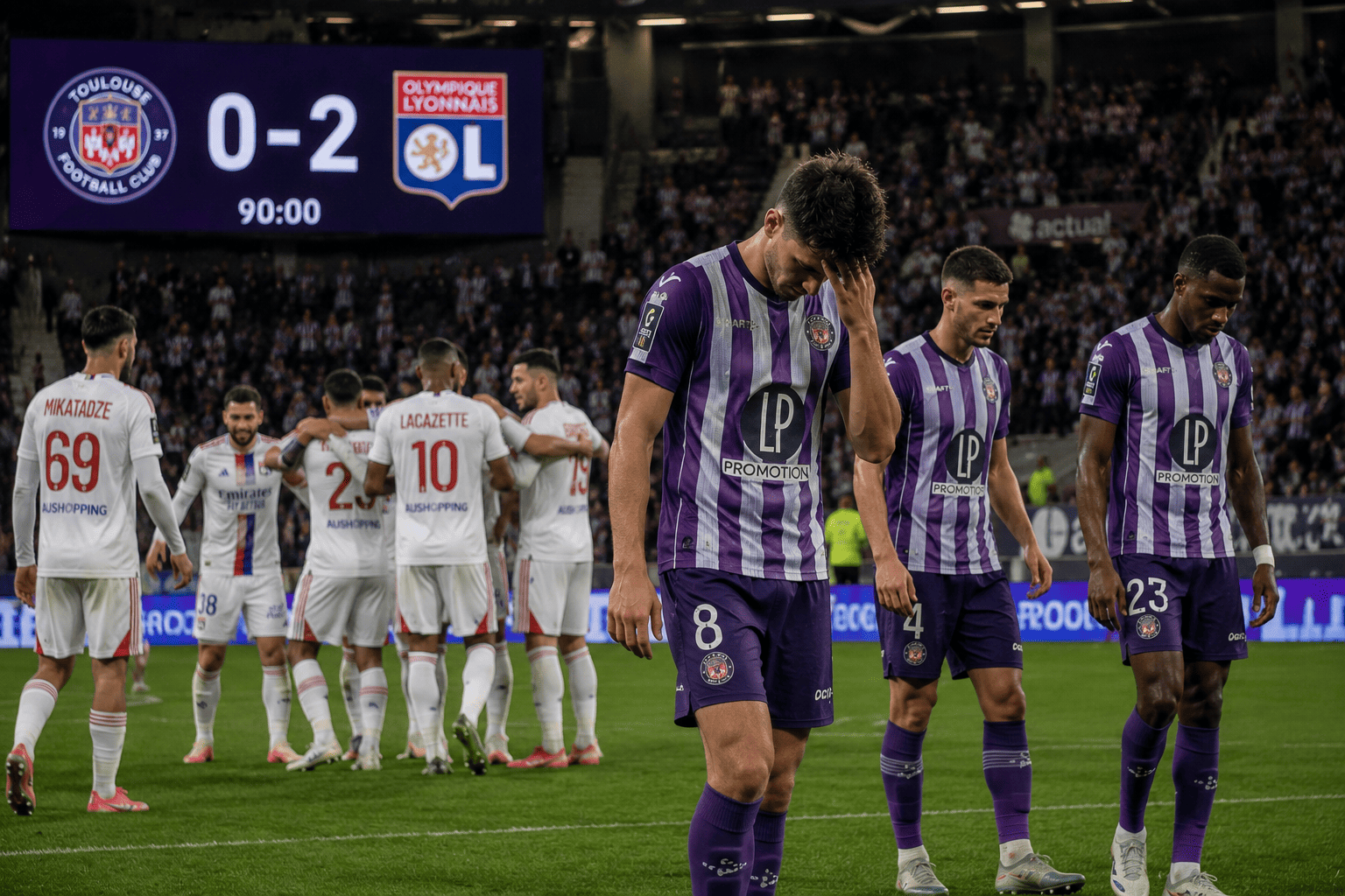 Toulouse s'incline 0-2 face à Lyon pour la première journée de Ligue 1